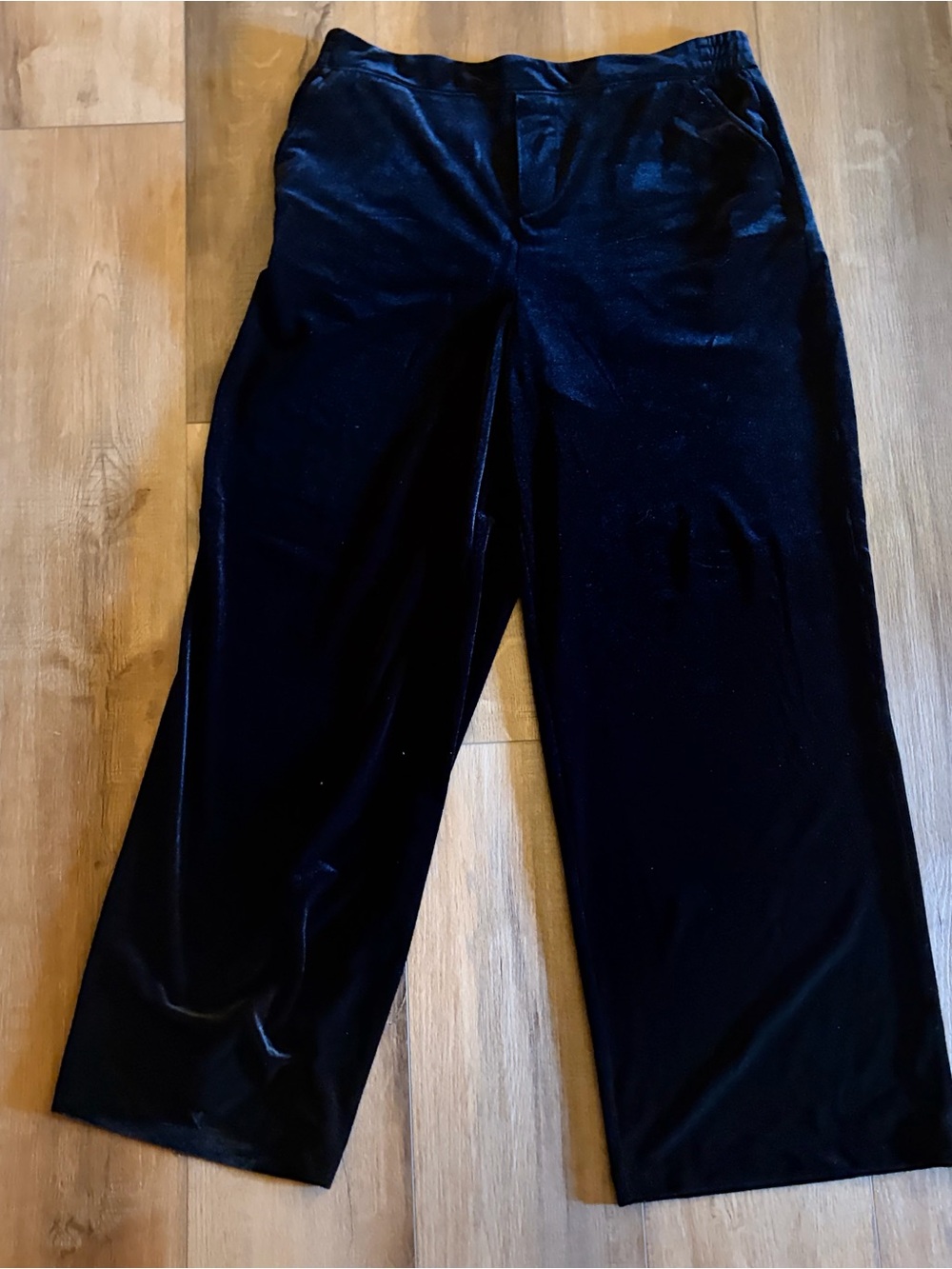 Blank NYC Black Velvet Wide-Leg Women's Trousers